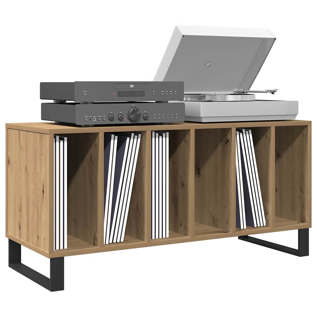 Schallplattenschrank mit Regal Artisan-Eiche 100 x 38 x 48 cm