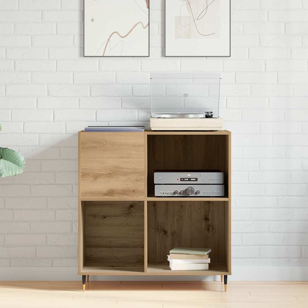 Schallplattenschrank mit Regal Artisan-Eiche 85 x 38 x 89 cm