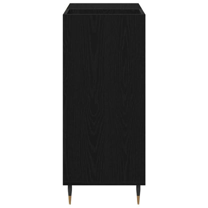 Schallplattenschrank Schwarz Eichen-Optik 85 x 38 x 89 cm