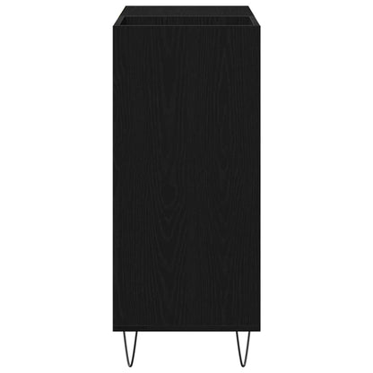 Schallplattenschrank Schwarz Eichen-Optik 85 x 38 x 89 cm