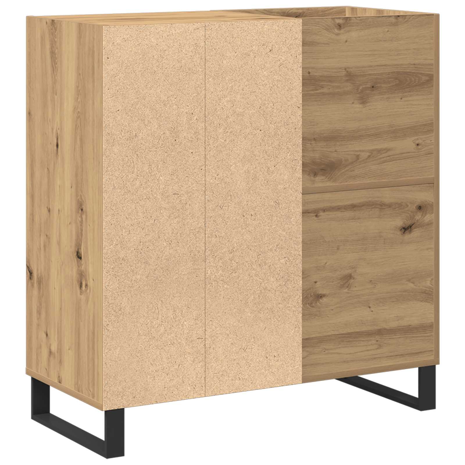 Schallplattenschrank Artisan-Eiche 84,5 x 38 x 89 cm