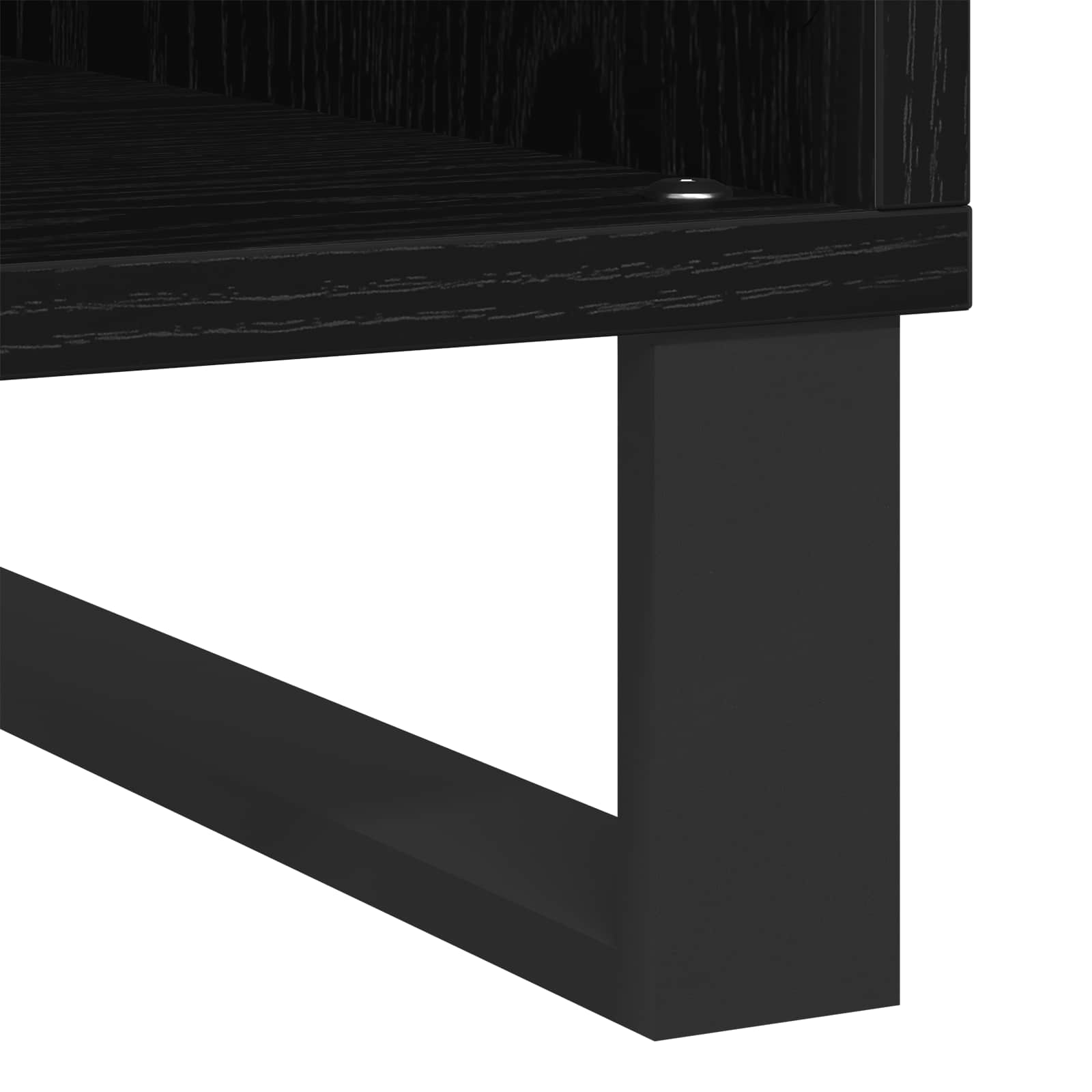 Schallplattenschrank Schwarz Eichen-Optik 84,5 x 38 x 89 cm