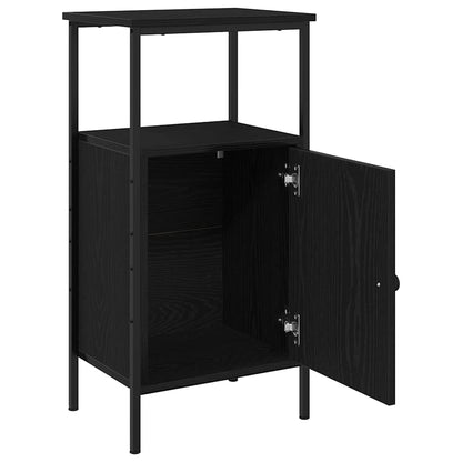 Nachttisch Schwarz Eichen-Optik 41 x 31 x 80 cm Holzwerkstoff