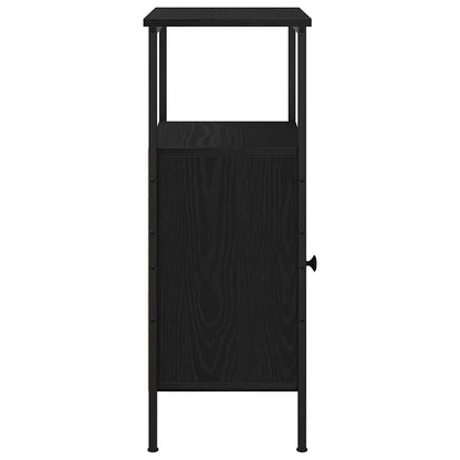 Nachttisch Schwarz Eichen-Optik 41 x 31 x 80 cm Holzwerkstoff