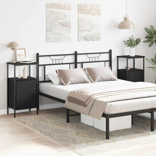 Nachttisch 2 pcs Schwarze Eiche 41 x 31 x 80 cm Holzwerkstoff