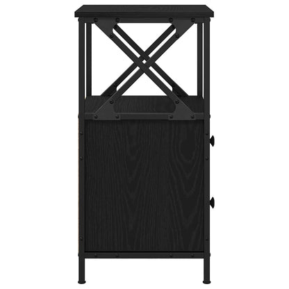 Nachttisch Schwarz Eichen-Optik 34 x 35,5 x 70 cm Holzwerkstoff