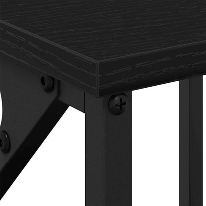 Nachttisch 2 stk. Schwarz Eichen-Optik 34 x 35,5 x 70 cm
