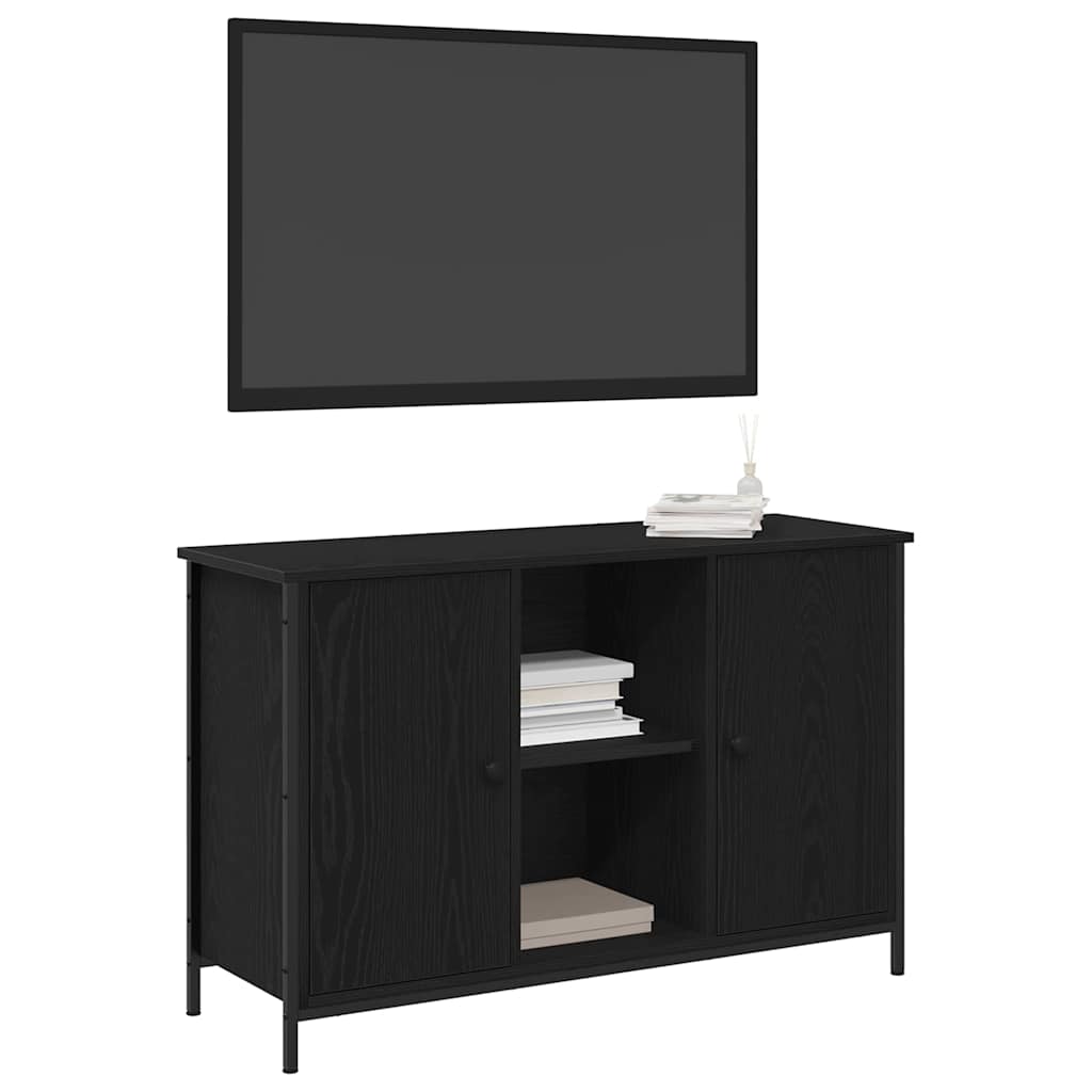 TV-Schrankset 101 x 35 x 65 cm Schwarz Eichen-Optik
