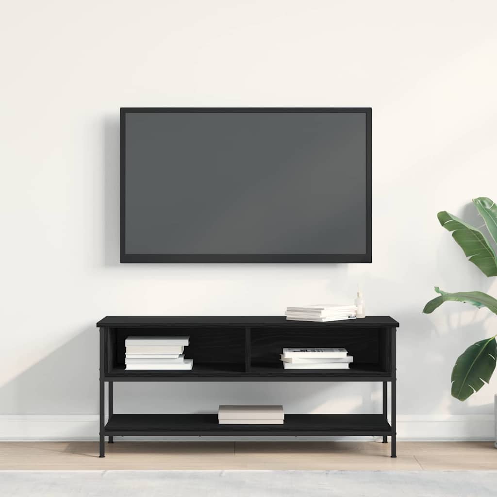 TV-Schränk Schwarz Eichen-Optik 100 x 35 x 45 cm Holzwerkstoff