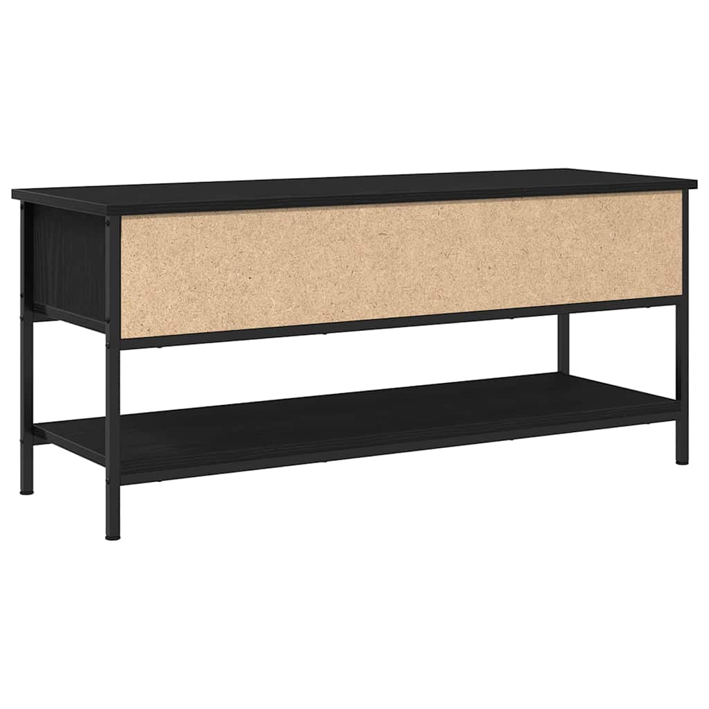 TV-Schränk Schwarz Eichen-Optik 100 x 35 x 45 cm Holzwerkstoff