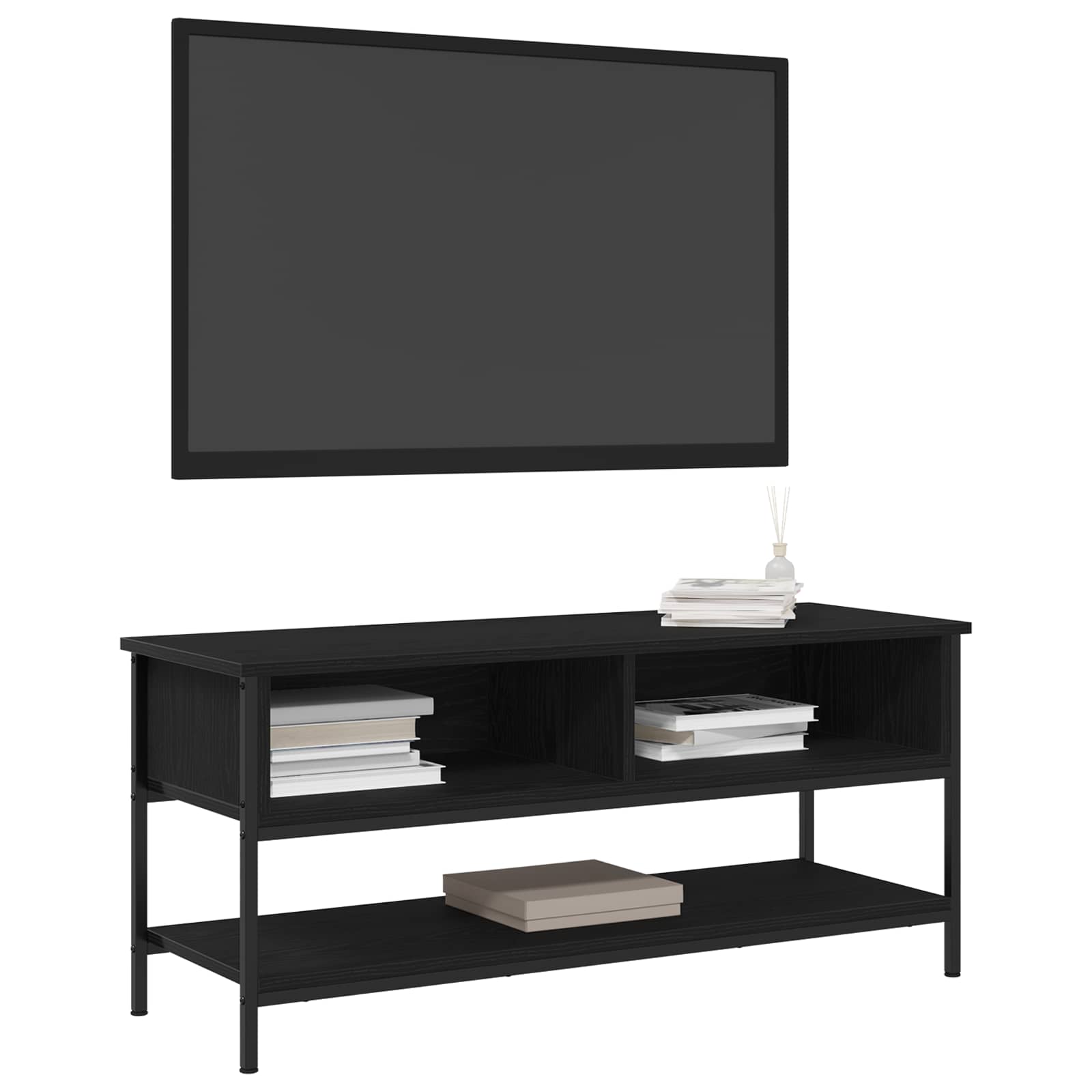 TV-Schrankset 100 x 35 x 45 cm Schwarz Eichen-Optik
