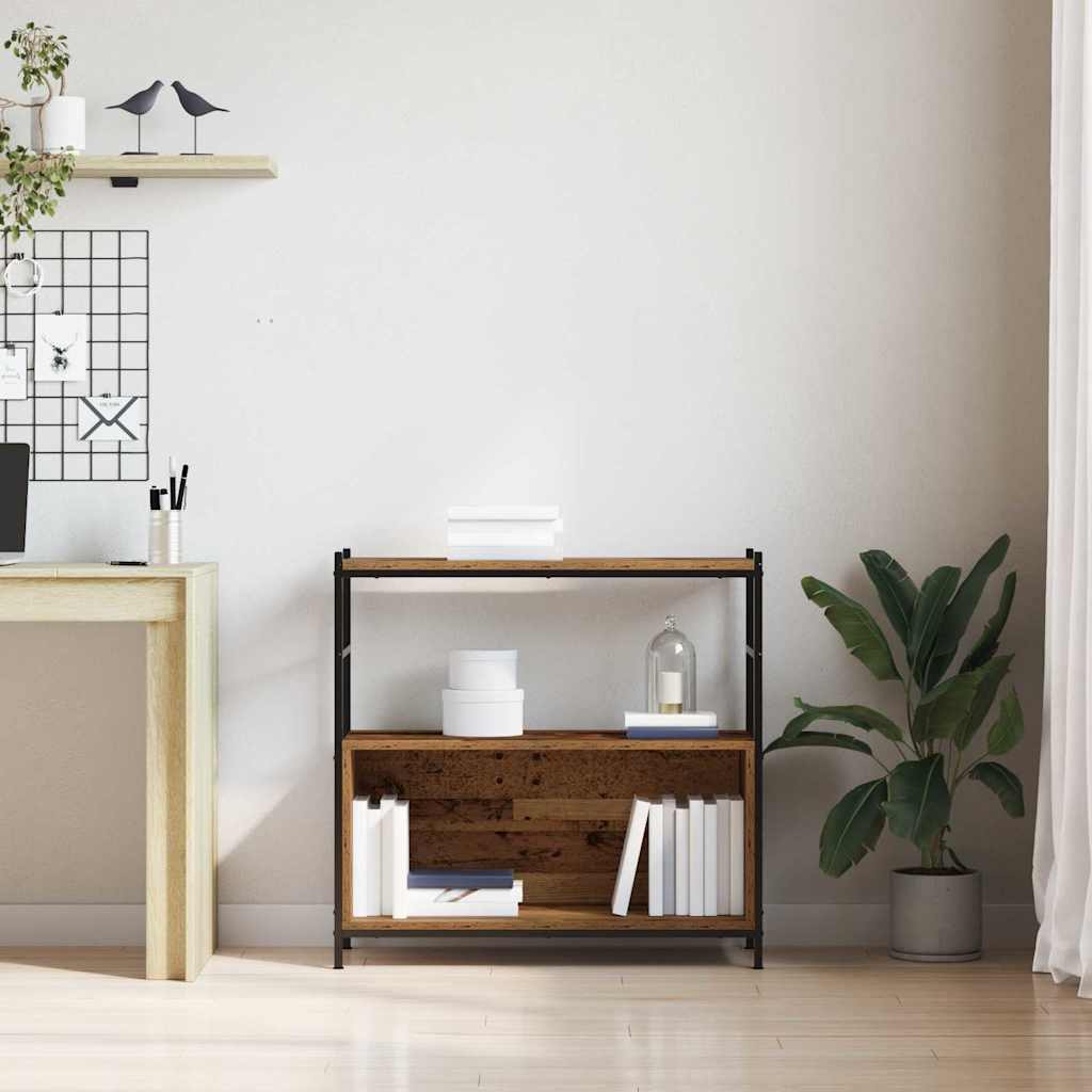 Bücherregal 80 x 30 x 78,5 cm Holzwerkstoff Räuchereiche
