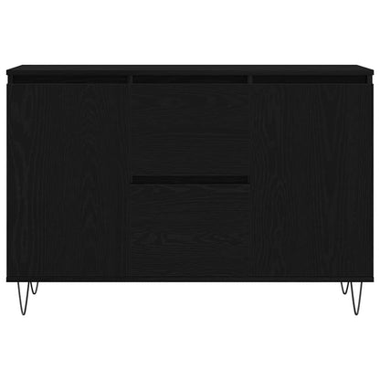 Sideboard Schwarz Eichen-Optik 101,5 x 35 x 70 cm Holzwerkstoff