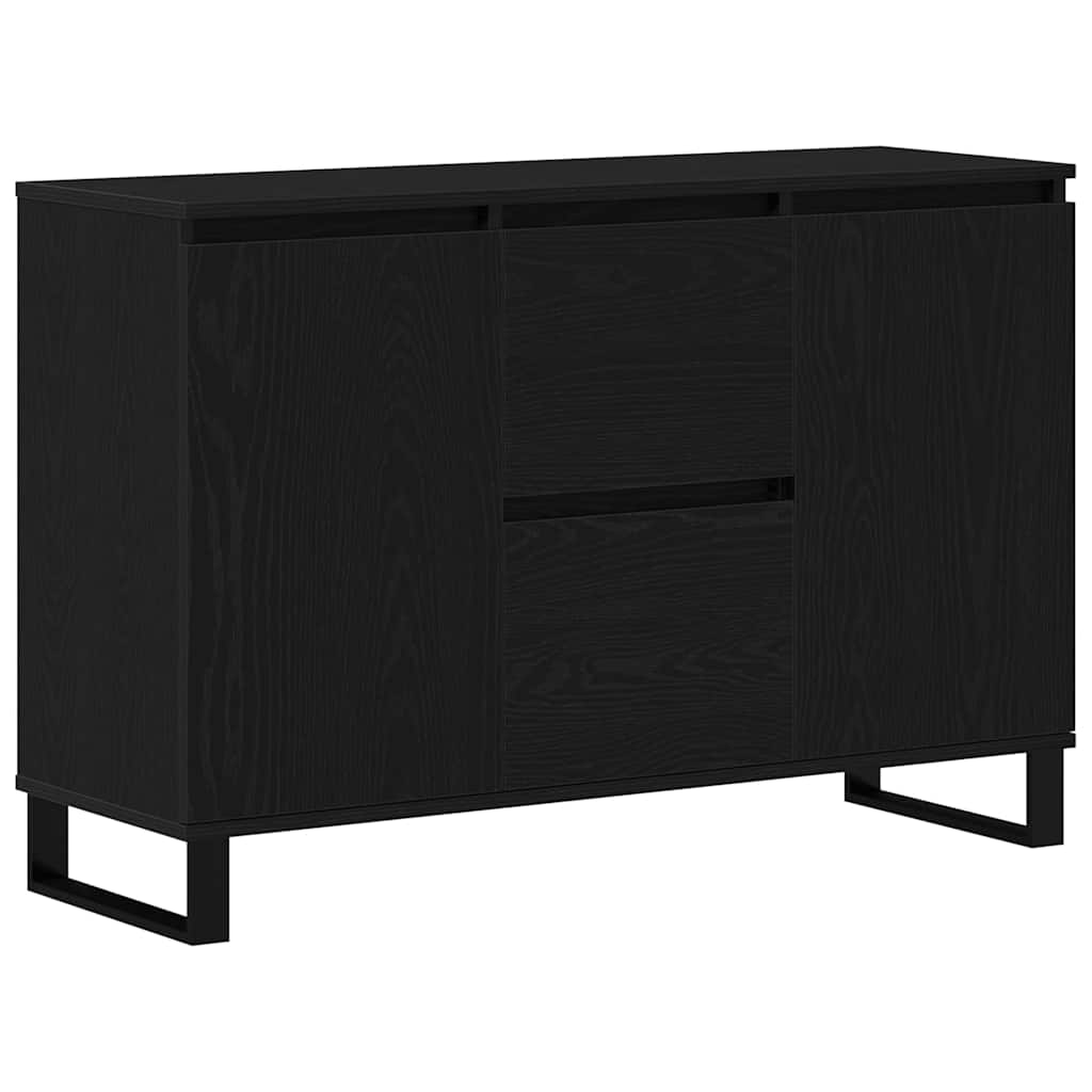 Sideboard Schwarz Eichen-Optik 101,5 x 35 x 70 cm Holzwerkstoff