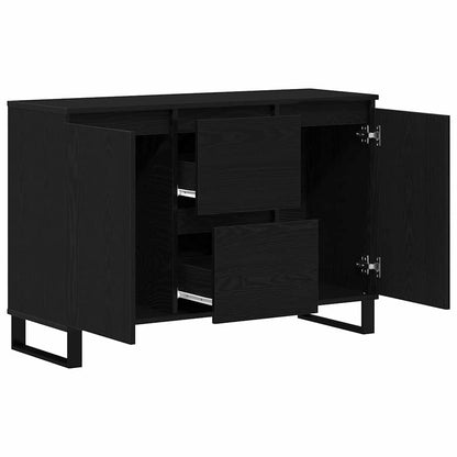 Sideboard Schwarz Eichen-Optik 101,5 x 35 x 70 cm Holzwerkstoff