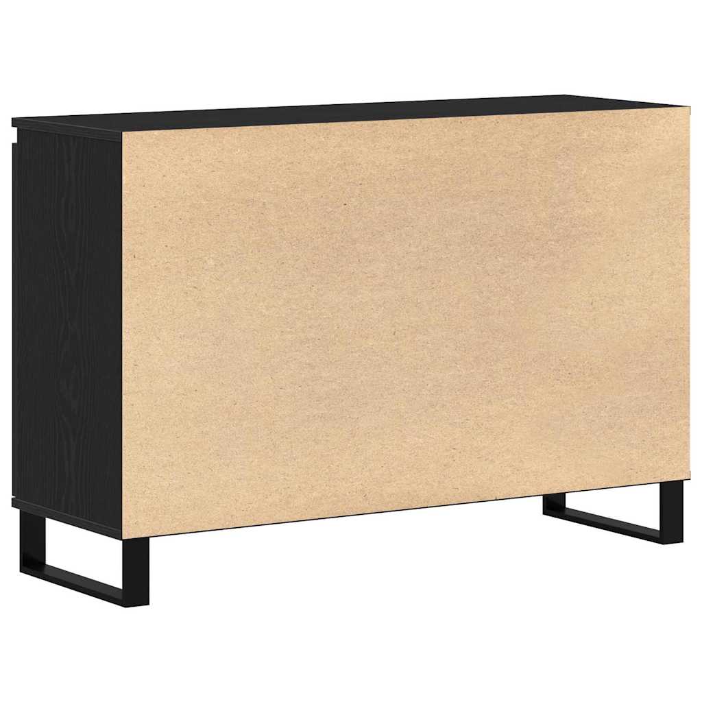 Sideboard Schwarz Eichen-Optik 101,5 x 35 x 70 cm Holzwerkstoff