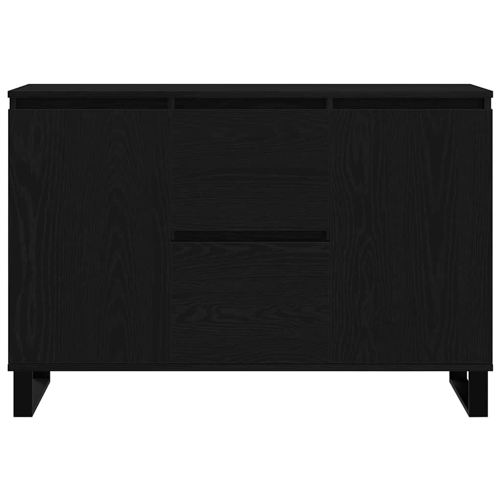 Sideboard Schwarz Eichen-Optik 101,5 x 35 x 70 cm Holzwerkstoff