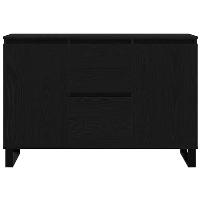 Sideboard Schwarz Eichen-Optik 101,5 x 35 x 70 cm Holzwerkstoff