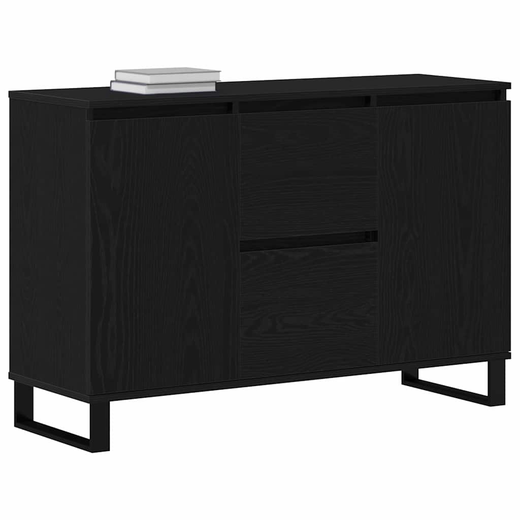Sideboard Schwarz Eichen-Optik 101,5 x 35 x 70 cm Holzwerkstoff