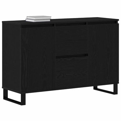 Sideboard Schwarz Eichen-Optik 101,5 x 35 x 70 cm Holzwerkstoff