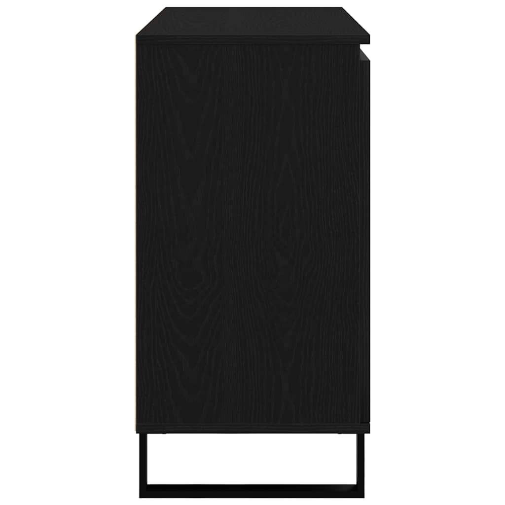 Sideboard Schwarz Eichen-Optik 101,5 x 35 x 70 cm Holzwerkstoff