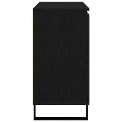 Sideboard Schwarz Eichen-Optik 101,5 x 35 x 70 cm Holzwerkstoff