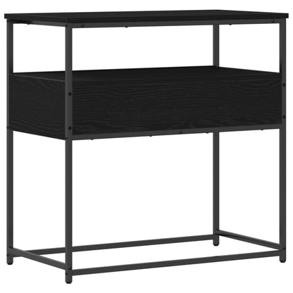 Konsolentisch Schwarz Eichen-Optik 75 x 40 x 75 cm