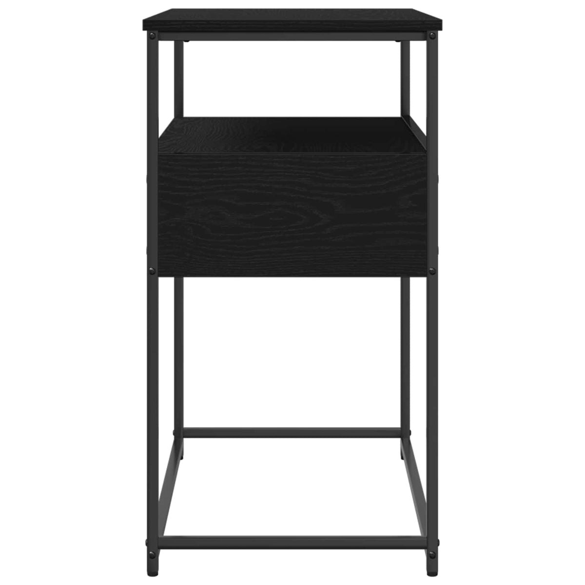 Konsolentisch Schwarz Eichen-Optik 75 x 40 x 75 cm