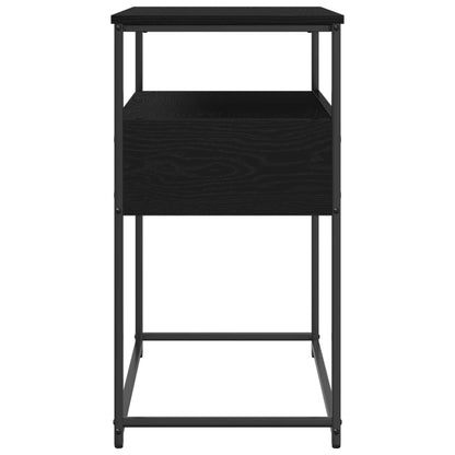 Konsolentisch Schwarz Eichen-Optik 75 x 40 x 75 cm