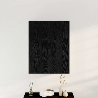 Wandmontierter Schrank Schwarz Eichen-Optik 69,5 x 34 x 90 cm