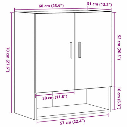 Wandmontierter Schrank 60 x 31 x 70 cm Holzwerkstoff