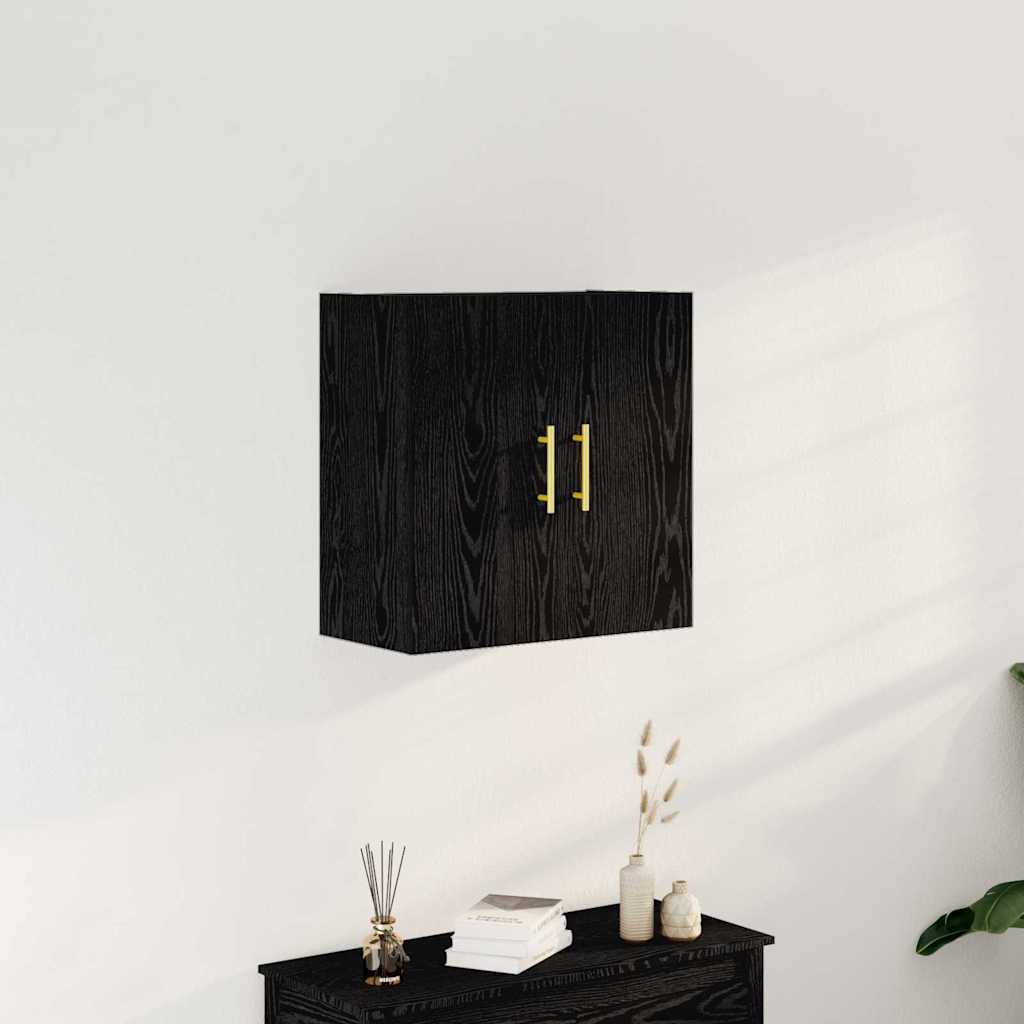 Wandschrank Schwarz Eichen-Optik 60 x 31 x 70 cm Holzwerkstoff