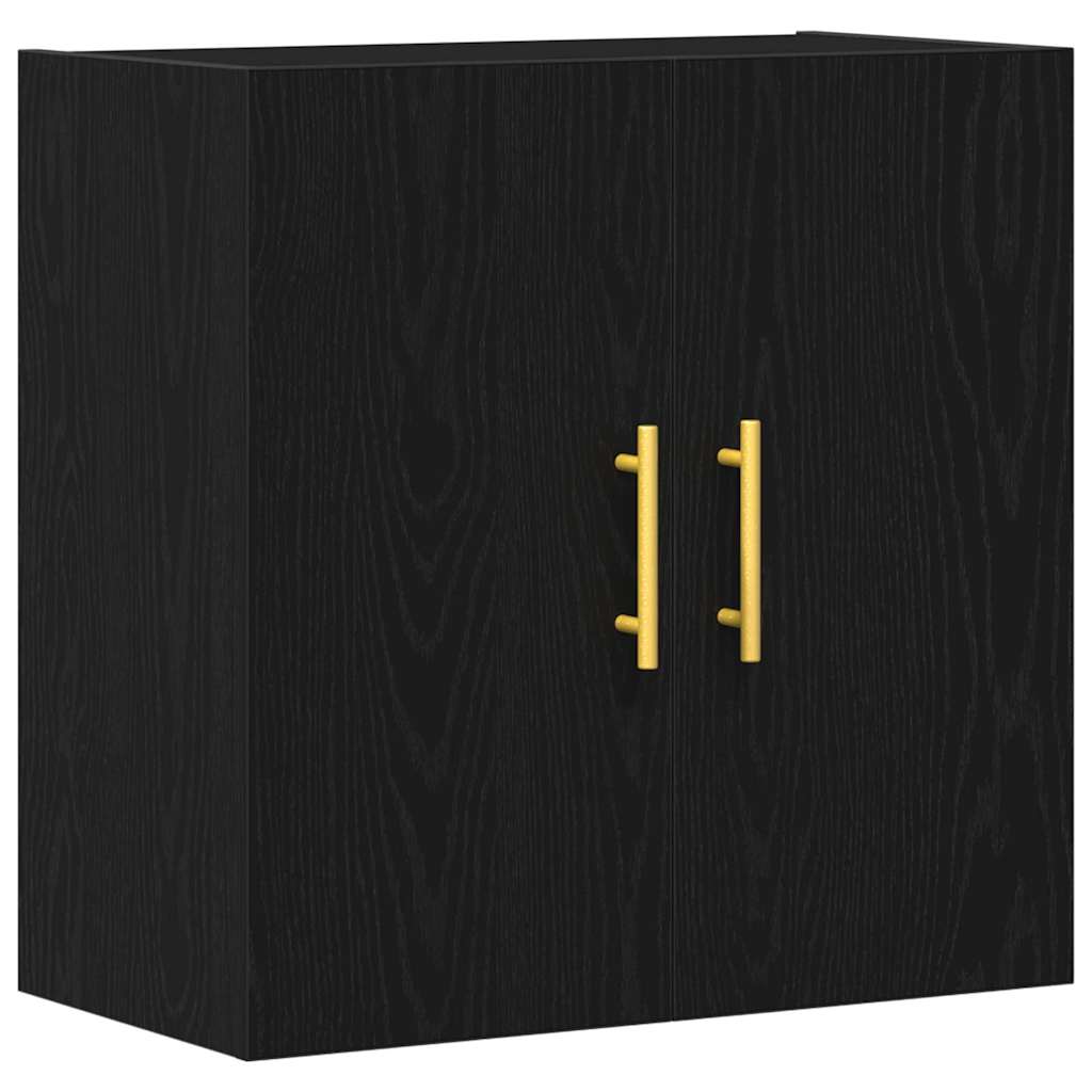 Wandschrank Schwarz Eichen-Optik 60 x 31 x 70 cm Holzwerkstoff