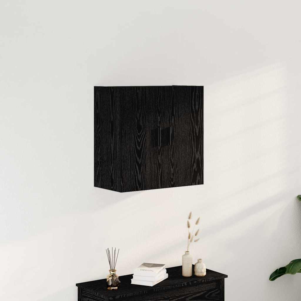 Wandschrank Schwarz Eichen-Optik 60 x 31 x 60 cm Holzwerkstoff