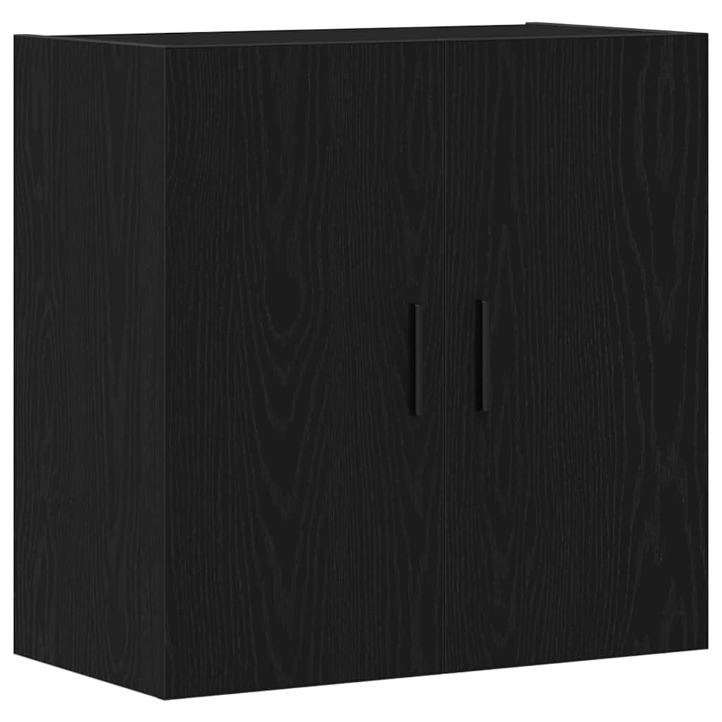 Wandschrank Schwarz Eichen-Optik 60 x 31 x 60 cm Holzwerkstoff