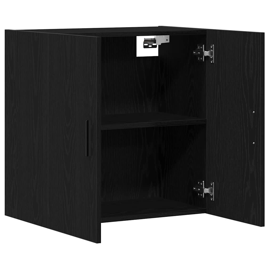 Wandschrank Schwarz Eichen-Optik 60 x 31 x 60 cm Holzwerkstoff