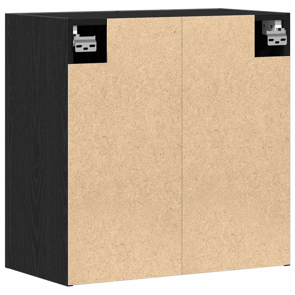 Wandschrank Schwarz Eichen-Optik 60 x 31 x 60 cm Holzwerkstoff