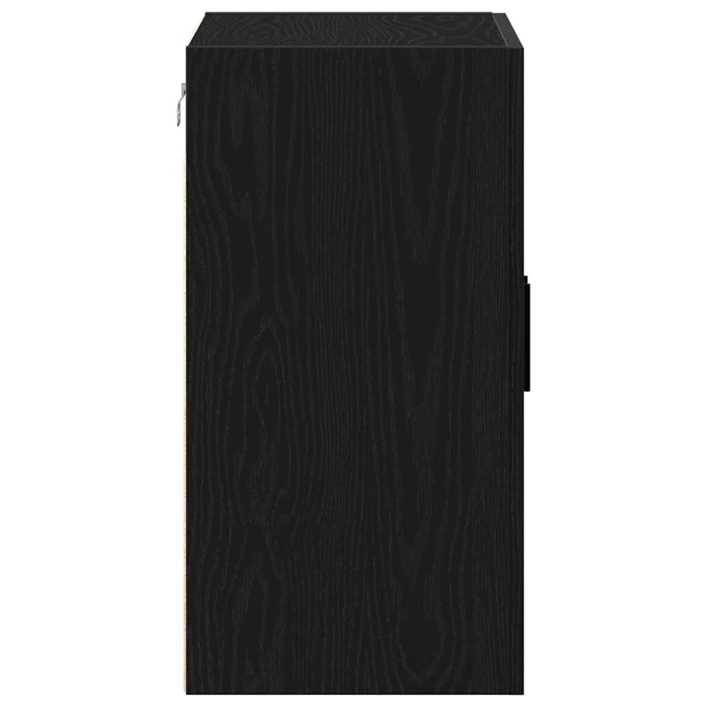 Wandschrank Schwarz Eichen-Optik 60 x 31 x 60 cm Holzwerkstoff