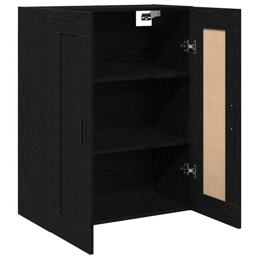 Wandmontierter Schrank Schwarze Eiche 69.5 x 34 x 90 cm