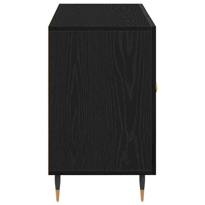 Sideboard Schwarz Eichen-Optik 100 x 36 x 60 cm Holzwerkstoff