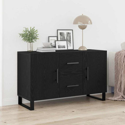 Sideboard Schwarz Eichen-Optik 100 x 36 x 60 cm Holzwerkstoff