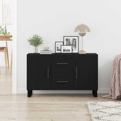 Sideboard Schwarz Eichen-Optik 100 x 36 x 60 cm Holzwerkstoff
