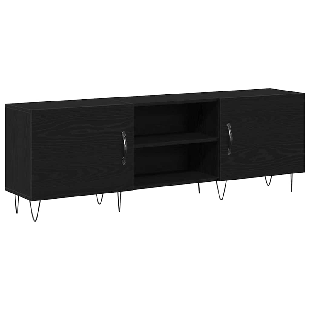 TV-Schränk Schwarz Eichen-Optik 150 x 30 x 50 cm Holzwerkstoff