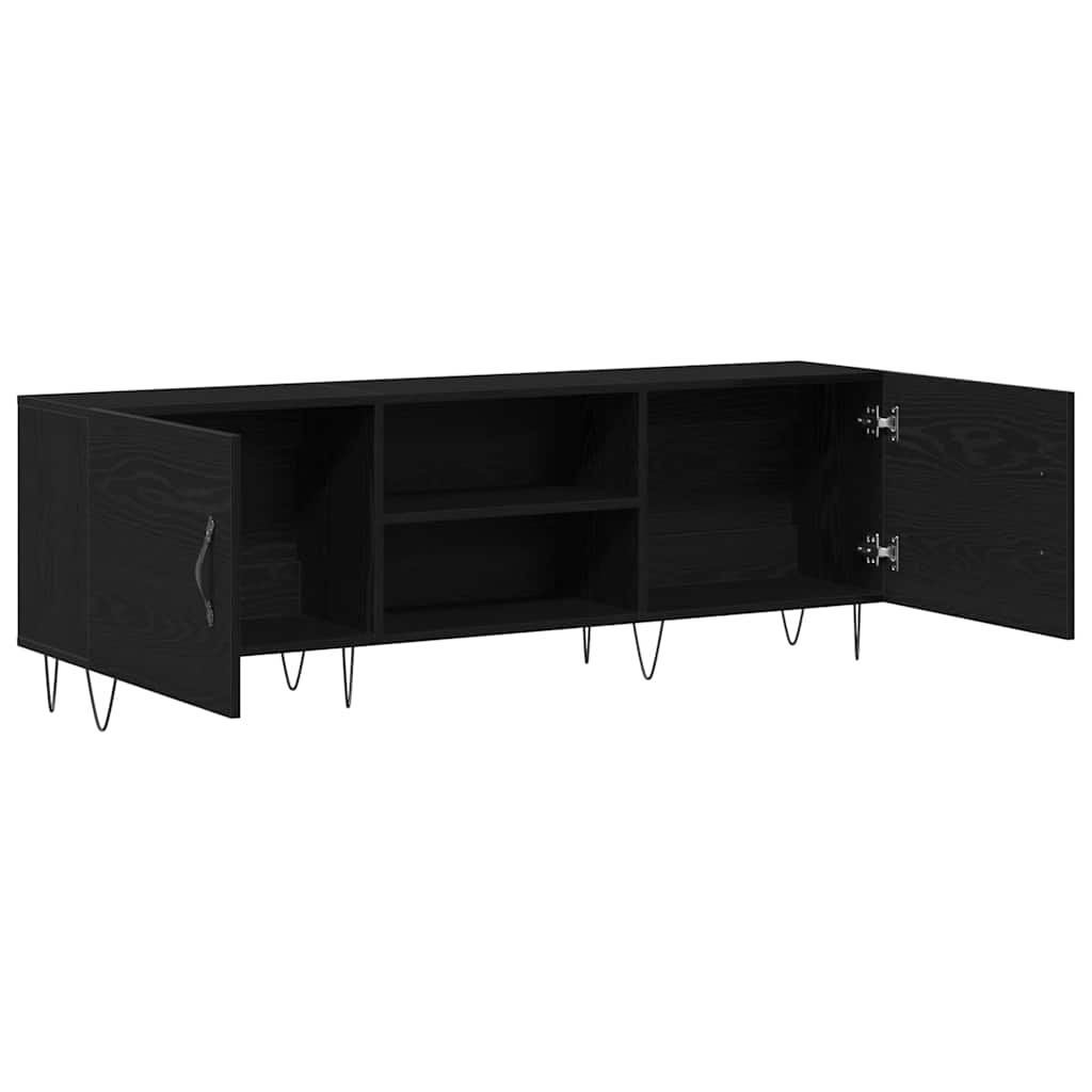TV-Schränk Schwarz Eichen-Optik 150 x 30 x 50 cm Holzwerkstoff