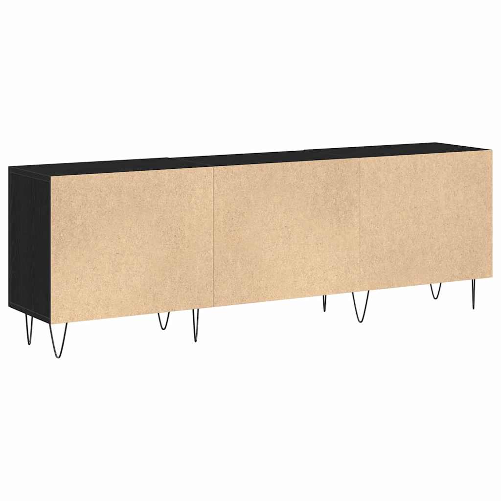TV-Schränk Schwarz Eichen-Optik 150 x 30 x 50 cm Holzwerkstoff