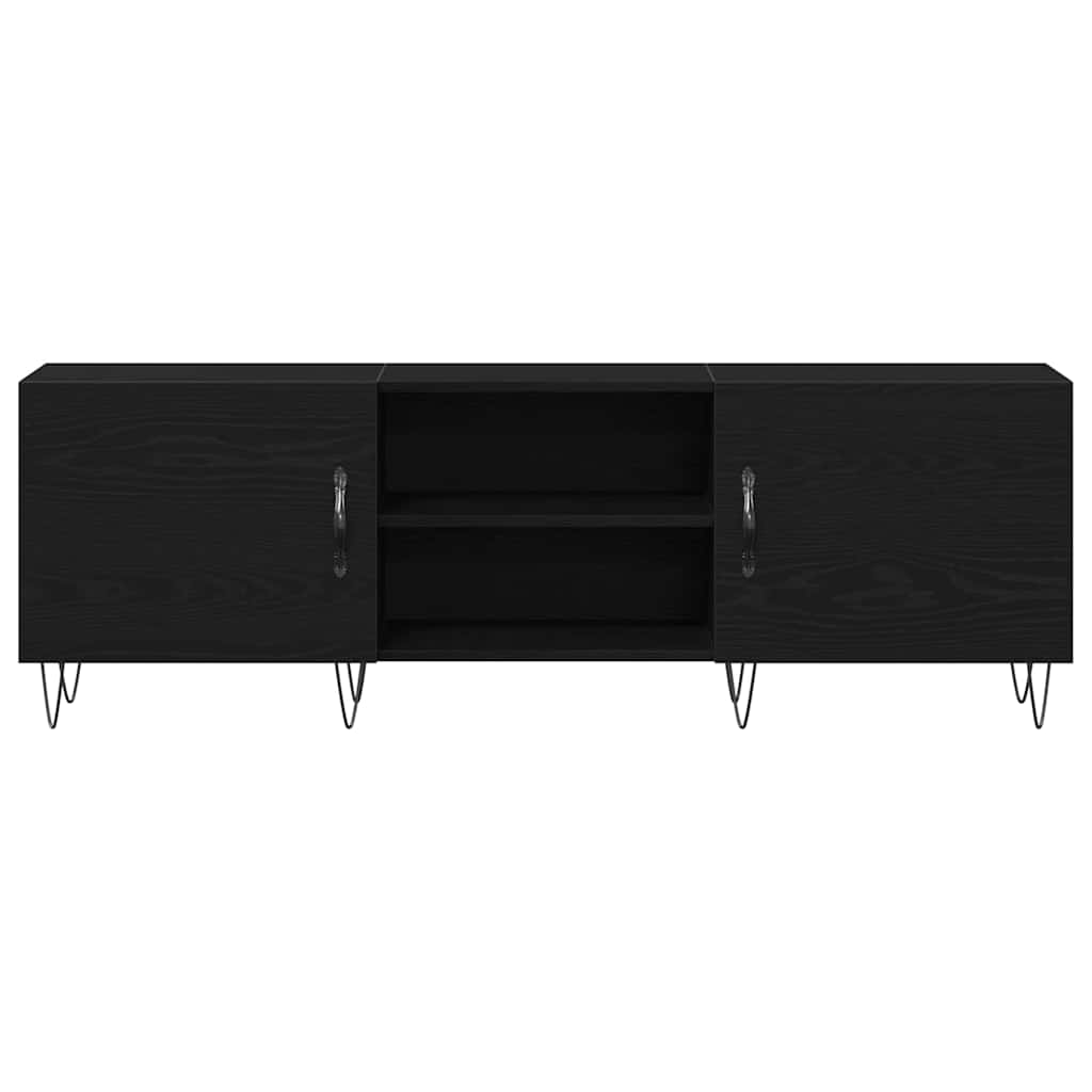 TV-Schränk Schwarz Eichen-Optik 150 x 30 x 50 cm Holzwerkstoff