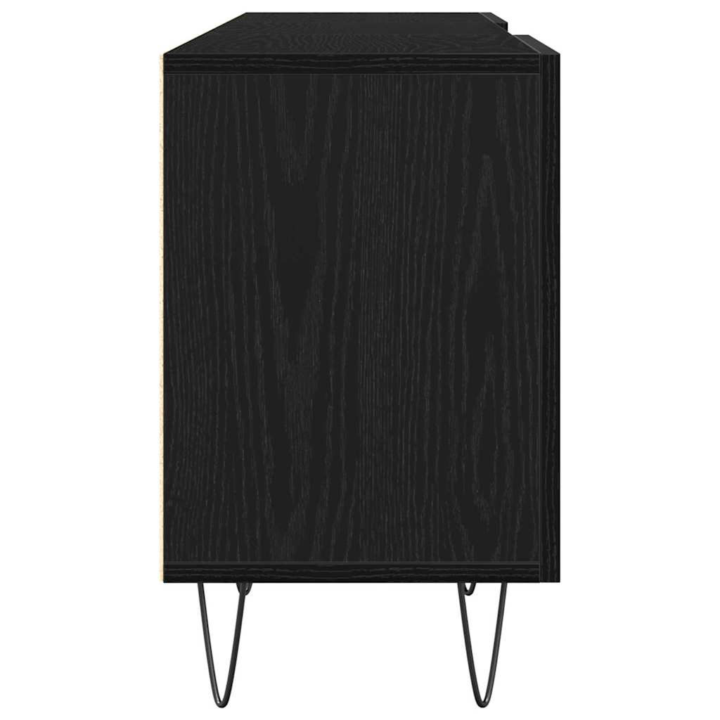 TV-Schränk Schwarz Eichen-Optik 150 x 30 x 50 cm Holzwerkstoff