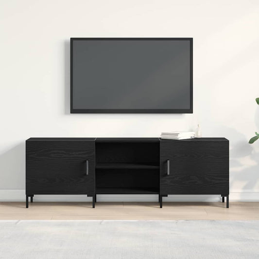 TV-Schränk Schwarz Eichen-Optik 150 x 30 x 50 cm Holzwerkstoff