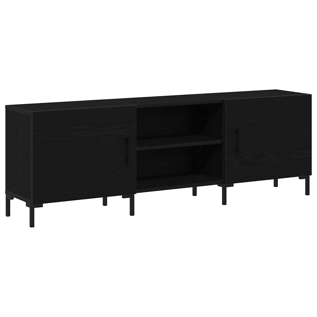 TV-Schränk Schwarz Eichen-Optik 150 x 30 x 50 cm Holzwerkstoff