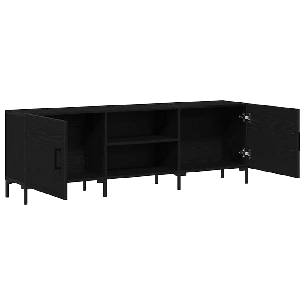 TV-Schränk Schwarz Eichen-Optik 150 x 30 x 50 cm Holzwerkstoff